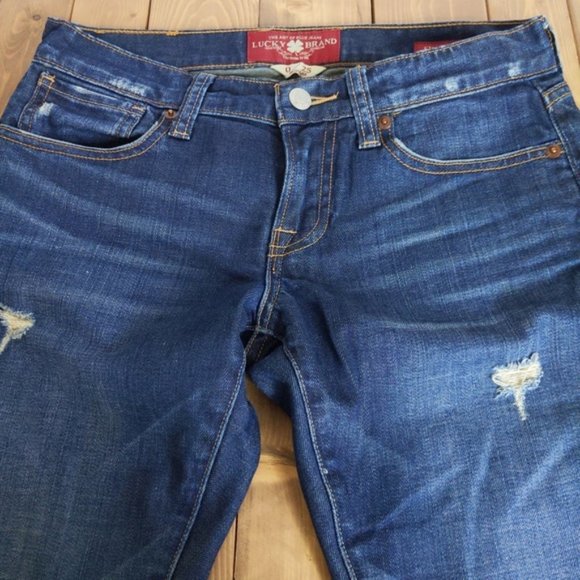 Lucky Brand Jeans Sienna Tomboy Straight Leg Distressed Jeans - Picture 4 of 12